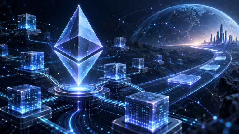 ภาพประกอบข่าวแผนพัฒนาเครือข่าย Ethereum Hegotá ถึงปี 2029 สร้างโดย MiKOThai