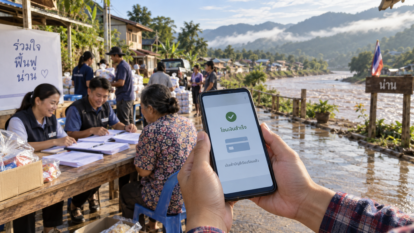 เงินเยียวยาน้ำท่วมน่าน 9,000 บาท เริ่มโอนรอบแรก 15,215 ครัวเรือนวันนี้
