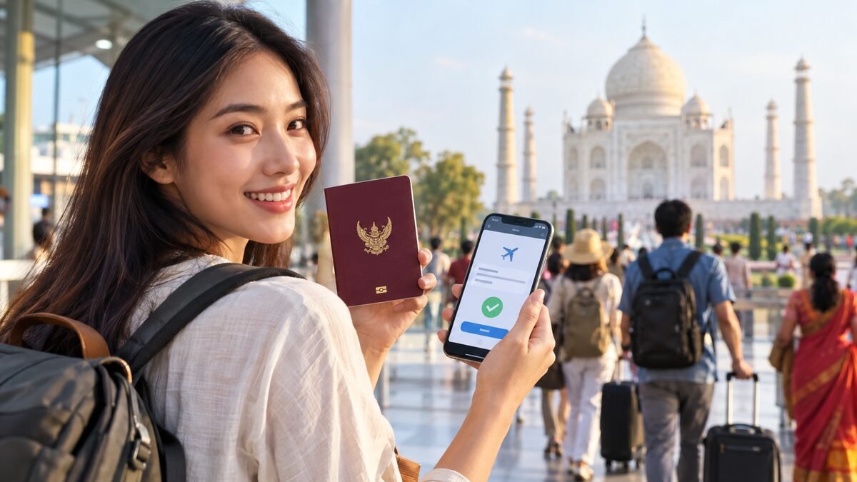 ภาพประกอบหนังสือเดินทางและการเดินทางเข้าไทย