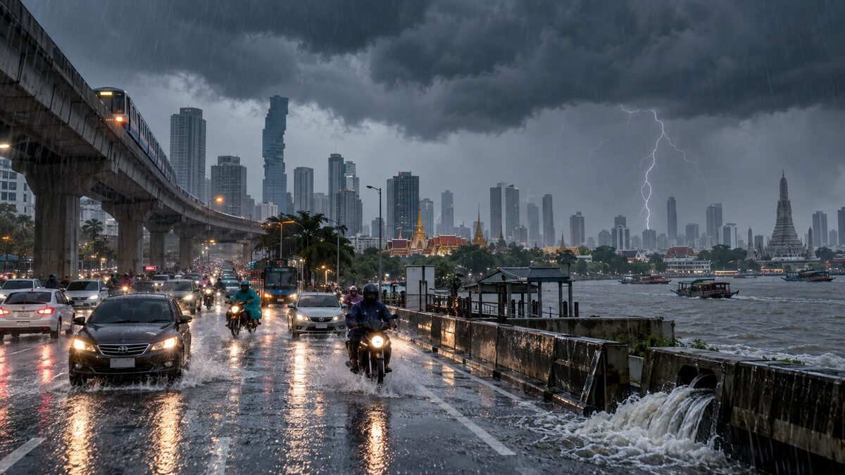 ภาพประกอบฝนตกหนักในกรุงเทพมหานคร วันที่ 12 กันยายน 2569