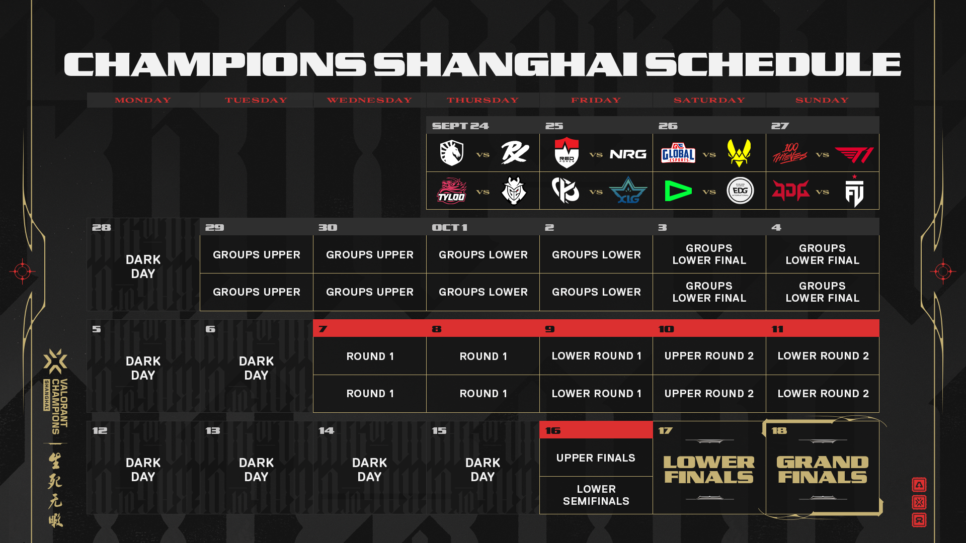 ตารางแข่ง VALORANT Champions Shanghai 2026