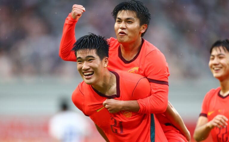 ภาพการแข่งขันฟุตบอลชายเอเชียนเกมส์ 2026 จีน พบ ไทย รอบก่อนรองชนะเลิศ จาก AFC