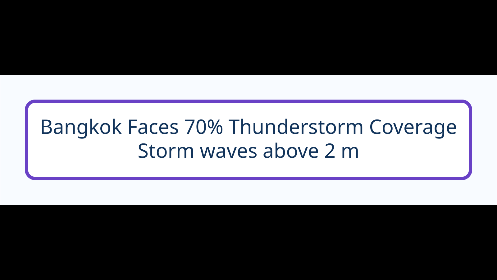 กรุงเทพฯ ฝน 70% วันนี้! อุตุฯ เตือนลมแรง–ฝนหนักบางแห่งทั่วไทย 11 ต.ค. — Storm waves above 2 m