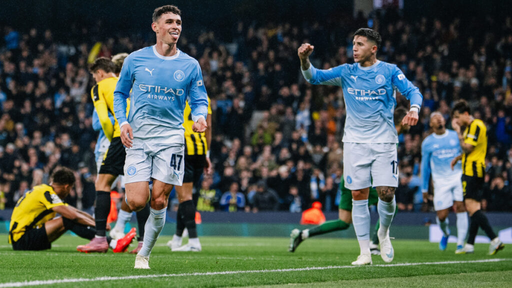 โฟเดนกดสามประตูพาซิตี้ชนะเออีเค 5–1 คืนเส้นทางเก็บแต้มแชมเปียนส์ลีก