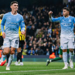 ฟิล โฟเดนฉลองประตูในเกมแมนเชสเตอร์ ซิตี้พบเออีเค เอเธนส์