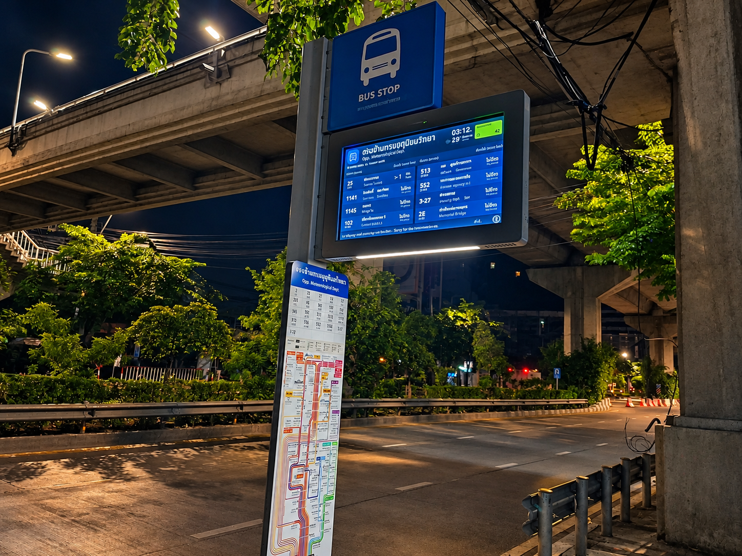 Bangkok travel story: bus stop