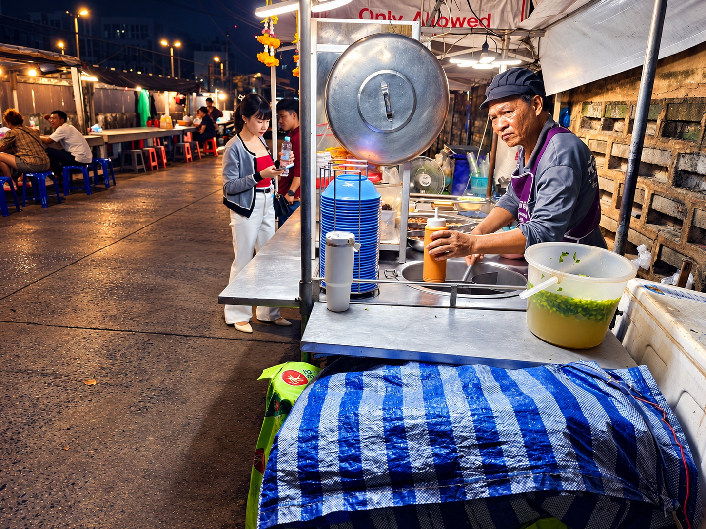 Bangkok Thailand night travel – street market