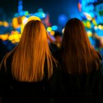 women friendship amusement park