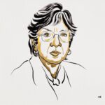 ภาพวาด Navi Pillay ประกอบกิจกรรม Nobel Peace Center