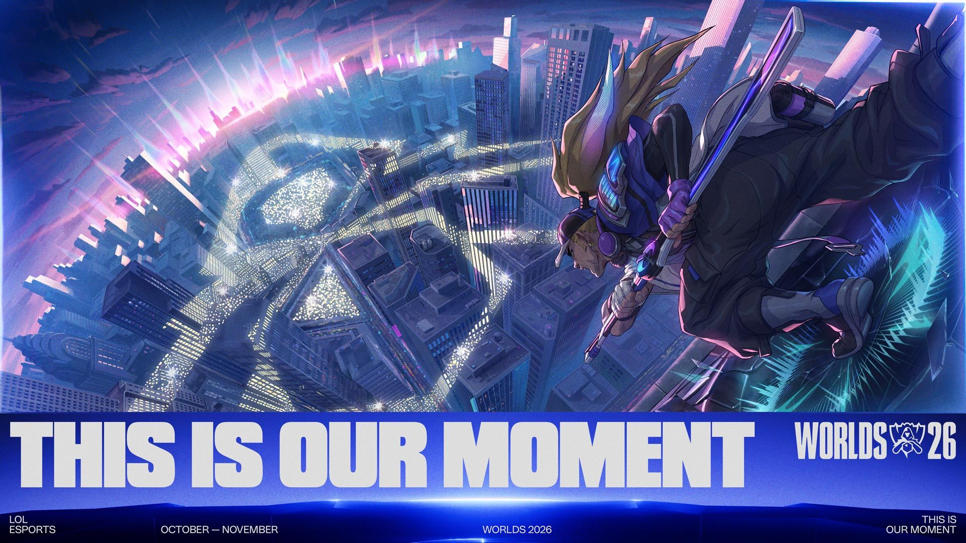 กราฟิกกำหนดการแข่งขัน Worlds 2026 จาก Riot Games