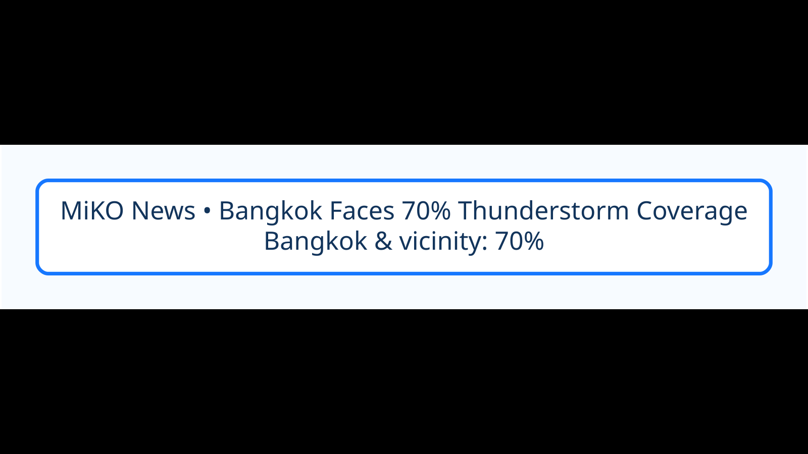 กรุงเทพฯ ฝน 70% วันนี้! อุตุฯ เตือนลมแรง–ฝนหนักบางแห่งทั่วไทย 11 ต.ค. — Bangkok & vicinity: 70%