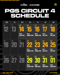 กำหนดการแข่งขัน PUBG Global Series Circuit 4 ปี 2026